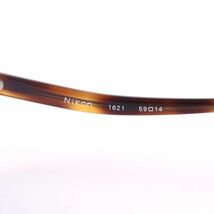 ニコン サングラス メガネ 度有 ツーブリッジ フレーム 1621 ブランド アイウェア メンズ 59□14サイズ ブラウン Nikon_画像2