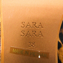 サラサラ スリッポン フラットシューズ 未使用 ブランド 靴 シューズ レディース 38サイズ ブラウン sara sara_画像4