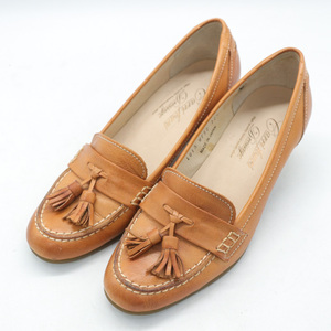  Carry four z pumps Loafer Reagal brand shoes shoes made in Japan lady's 22.5 size Brown Carri fours