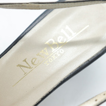 ニューベル パンプス スクエアトゥ バックストラップ ブランド 靴 シューズ 黒 レディース 21.5サイズ ブラック NewBell_画像3