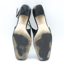 ニューベル パンプス スクエアトゥ バックストラップ ブランド 靴 シューズ 黒 レディース 21.5サイズ ブラック NewBell_画像6