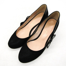 ピシェ アバハウス パンプス ラウンドトゥ ブランド 靴 シューズ 日本製 黒 レディース 35サイズ ブラック Piche Abahouse_画像1