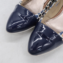 フィットフィット パンプス コンフォート 本革 レザー ブランド 靴 シューズ レディース 23.5サイズ ブルー fitfit_画像2