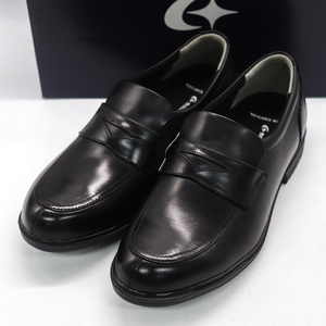 ムーンスター ローファー ビジネスシューズ 未使用 幅広 3E ブランド 紳士靴 シューズ 黒 メンズ 25サイズ ブラック moonstar