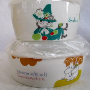 Moomin ムーミン Yamaka 保存容器 陶器 食器 レンジ 5点セット未使用の画像2