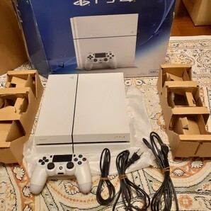 すぐに遊べる 箱付き  ps4 CUH-1200A 本体一式  送料無料  動作品  グレイシャーホワイト   SONY PlayStationの画像1