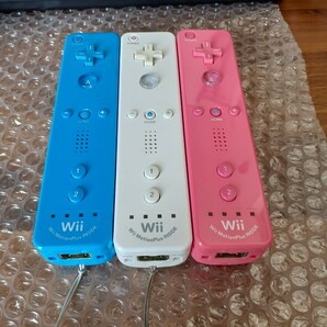  Wiiリモコンプラス 青 白 ピンク ブルー  ３本セット 動作品 送料無料の画像2