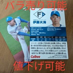 プロ野球チップスカード2024 伊藤大海エラーカード2枚