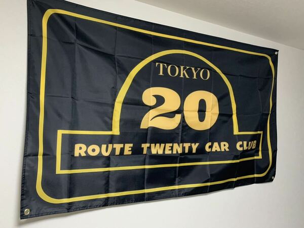 ルート20 ROUTE20 特大フラッグ 暴走族 昭和 チーム 集会 旗 バイク 