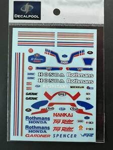 1／12 ホンダ NSR500 ロスマンズ ガードナー スペンサー　WGP’86 ライダーデカールのみ オートバイ タミヤ
