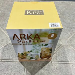 キングクリスタル King Crystal Arka Glass グラスセット 8個 (410ml×4 530ml×4）　