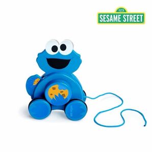 SESAME STREET セサミストリート　スナック＆ストロール・クッキーモンスター 木製プルトイ