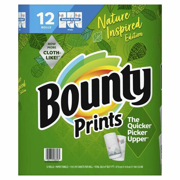 Bounty バウンティ ペーパータオル プリント 118カット12ロール　セレクトアサイズ　コストコ