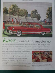 即決【mid-century advertising/LIFE/POST/広告111】Kaiser/カイザー/自動車/1953年/ミッドセンチュリー/アメリカンカルチャー