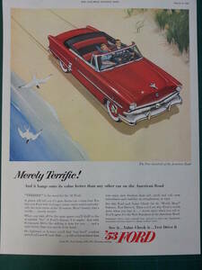 即決【mid-century advertising/LIFE/POST/広告112】FORD/フォード/自動車/1953年/ミッドセンチュリー/アメリカンカルチャー