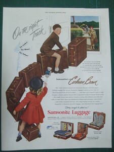 i即決【mid-century advertising/LIFE/POST/広告224】Samsonite/サムソナイト/スーツケース/1949年/ミッドセンチュリー/アメリカン