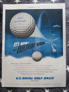 i即決【mid-century advertising/LIFE/POST/広告345】U.S.ROYAL GOLF BALLS/ゴルフボール/1950年/ミッドセンチュリー/アメリカンカルチャー