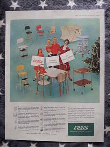 i即決【mid-century advertising/LIFE/POST/広告359】COSCO/コスコ/メタル家具/1959年/ミッドセンチュリー/アメリカンカルチャー