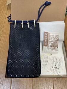  new goods unused seal . shop . cut sack ( small ) inset attaching navy blue ground 