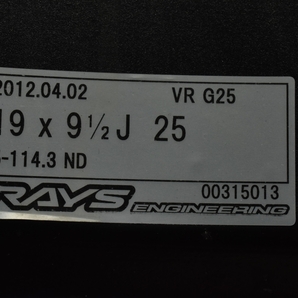 【鍛造】RAYS ボルクレーシング G25 19in 8.5J +35 9.5J +25 PCD114.3 4本 スカイライン フェアレディZ クラウン マジェスタ マークX VOLKの画像9