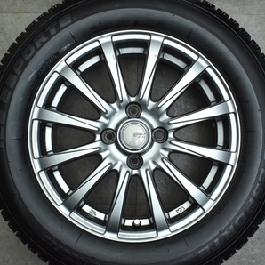 【美品】シビラ 15in 5.5J +42 PCD100 アイスエスポルテ 185/65R15 アクア ヤリス カローラ フィールダー フリード ノート MAZDA2の画像3