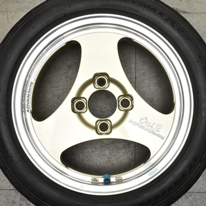 【美品】アドバンレーシング oni2 14in 5.5J +45 6J +38 PCD100 シバタイヤ RYDANZ REIVIMAX R23 165/55R14 アルト ワゴンR ミラ ゼストの画像4