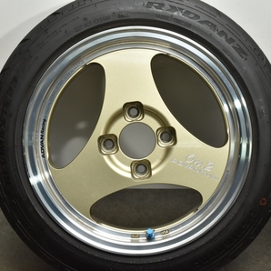 【美品】アドバンレーシング oni2 14in 5.5J +45 6J +38 PCD100 シバタイヤ RYDANZ REIVIMAX R23 165/55R14 アルト ワゴンR ミラ ゼストの画像5