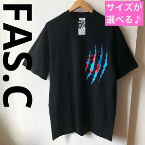 ◆新品◆FAS.C ファスク　デザインTシャツ　ブラック