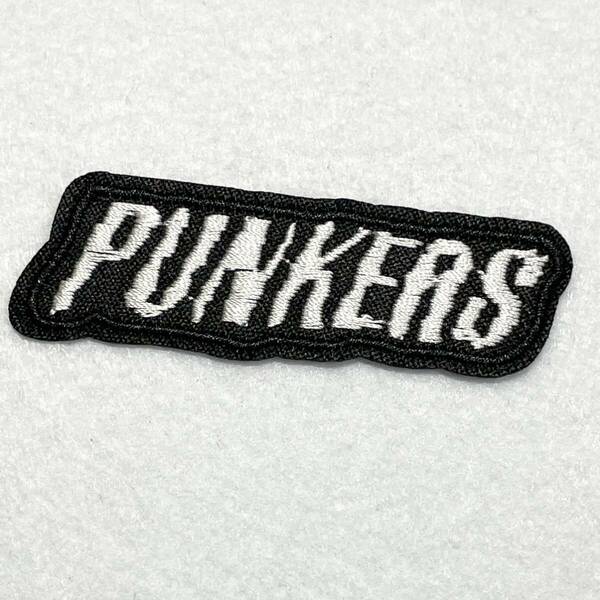 【アイロンワッペン】PUNKERS 黒 白 パンク ロック