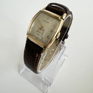 3681 ☆ 1円スタート ☆ TAVANNES WATCH CO タバン 手巻き スモセコ 腕時計 スイス製 稼動中 現状渡しの画像2