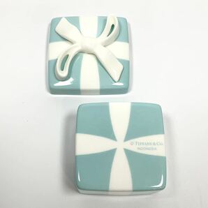 3721 ☆ 1円スタート ☆ TIFFANY&Co. ティファニー ブルーボックス ミニブルーボウボックス リボン 陶器 ケース 小物入れ 箱付の画像6