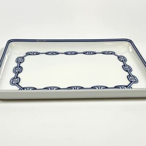 3736 ☆ 1円スタート ☆ HERMES エルメス シェーヌダンクル スクエアプレート 角皿 食器 chaine d‘Ancreの画像7