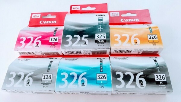 新品未使用 Canon キャノン純正インクカートリッジBCI―326+325/6MP 取り付け期限2024