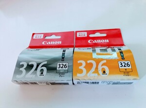 新品未使用Canonキャノン純正インクカートリッジBCI−326/グレー・イエロー2点セット