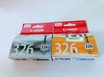 新品未使用Canonキャノン純正インクカートリッジBCI−326/グレー・イエロー2点セット_画像1