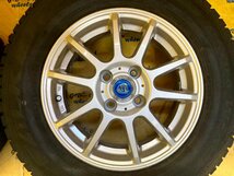 K-671☆185/70R14 FALKEN ESPIA W-ACE 2018年製 残溝約8㎜☆STRANGER 14x5.5J+38 4/100 ハブ径約66㎜☆スタッドレス4本セット☆_画像6