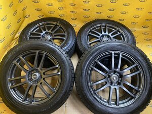 K-1069☆2021年製☆235/60R18 DUNLOP WINTERMAXX SJ8☆NSC 18x8J+35 5/114.3 ハブ径約73㎜☆スタッドレス４本セット☆