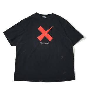 [XL] 90s Xaos tools プリント Tシャツ ブラック TULTEX 黒 企業 アド windows ビンテージ vintage