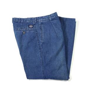 [実寸32/28] 90s 00s Dockers デニム タック パンツ インディゴ ブルー ドッカーズ Levi's ジーンズ スラックス ビンテージ vintage