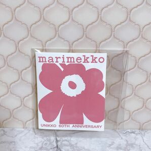マリメッコ　marimekko ウニッコ　60周年記念ステッカー　非売品　桜色　シール　新品