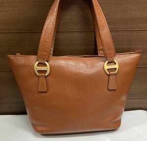 ungaro Ungaro! cow leather handbag tote bag brown group leather made in Japan 