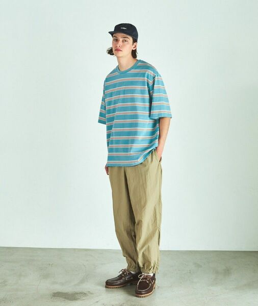 【EMMA CLOTHES】 ビッグシルエット マルチボーダーショートスリーブTシャツ EMMA CLOTHES 2023SS