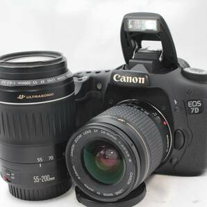 ★【限定！美品 スターティングセット CFカード付き】 Canon EOS 7D ★ EF28-80mm III USM EF55-200mm II USMの画像2