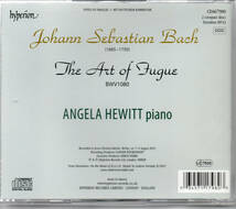 アンジェラ・ヒューイット（ピアノ）／バッハ：フーガの技法■輸入盤2CD_画像2