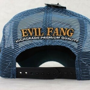 ★EVIL FANG MOTORS Checkered Flag メッシュキャップ メンズ レディース バイカー アメカジ 野球帽 B★の画像3