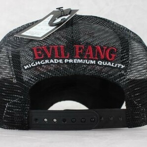 ★EVIL FANG MOTORS メッシュキャップ メンズ レディース バイカー アメカジ 野球帽 BK★の画像3