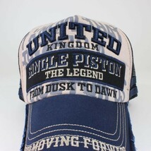 大きいサイズ UNITED メッシュキャップ ネイビー キャップ 野球帽　帽子　メンズ　レディース ロック バイカー ワイルド_画像4