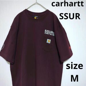 【レア】SSUR × carhartt バックプリント 半袖Tシャツ スケボー カーハート コットン クルーネック