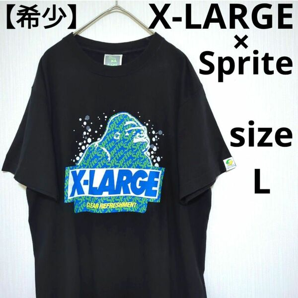 X-LARGE × Sprite コラボプリントロゴ 半袖 Tシャツ ストリート スケボー カットソー