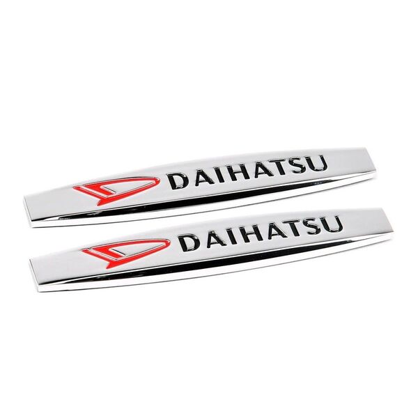 DAIHATSU 3Dメタルエンブレム 2個セット ダイハツ タント コペン キャスト ムーヴ ロッキー タフト ブーン ウェイク